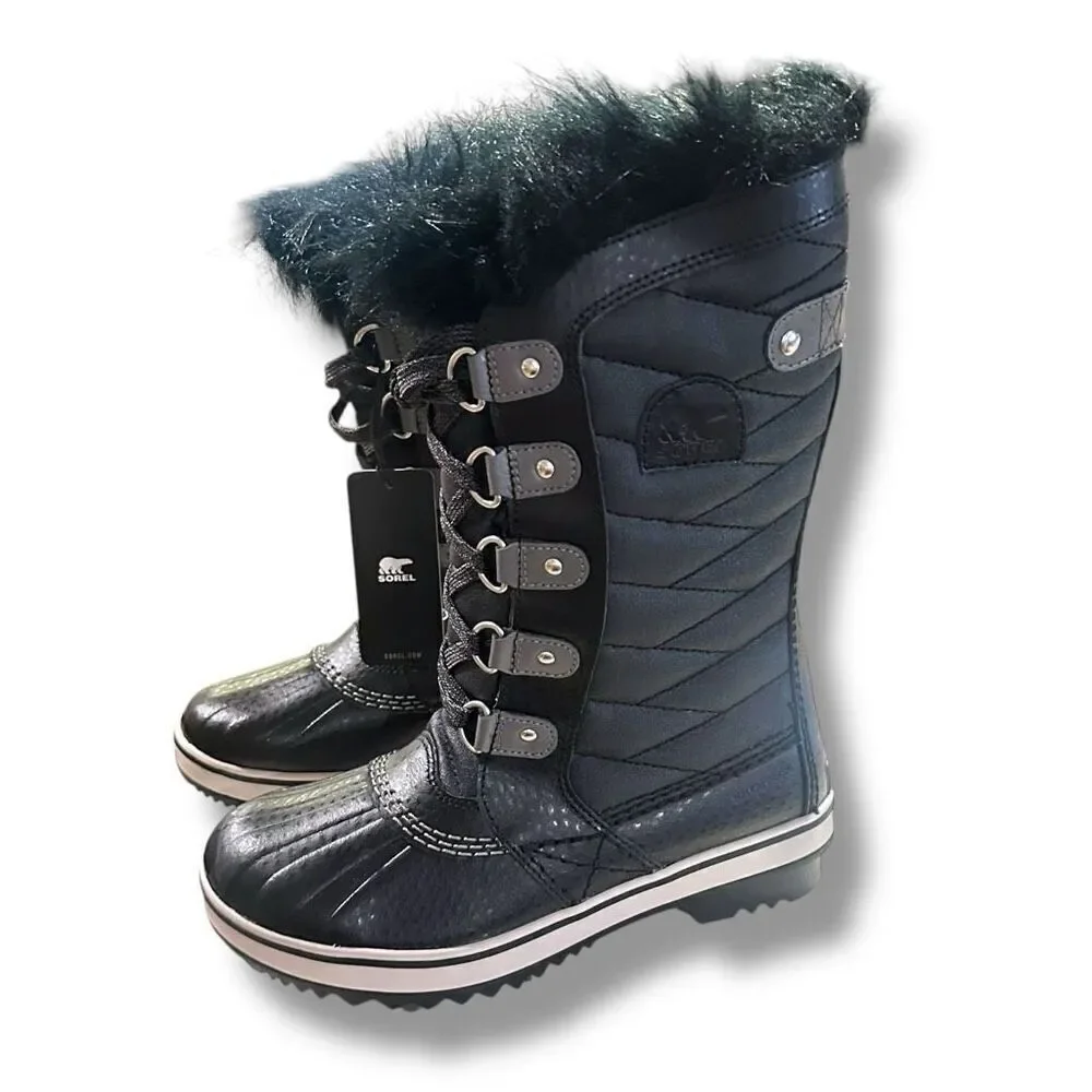 SOREL Insulated Tofino II Waterproof Faux Fur Winter Snow Boots Youth Big Kids S